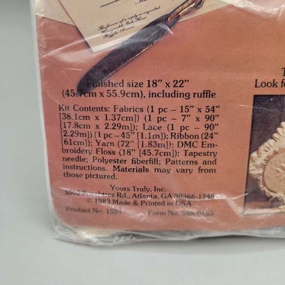 Yours Truly Romantic Heart Embroidery Pillow Kit - Picture 4 of 5